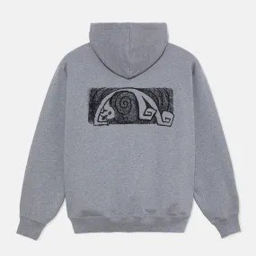 Polar Skate Co. - Dave Yoga Trippin' Pullover Hooded Sweatshirt - Heather Grey