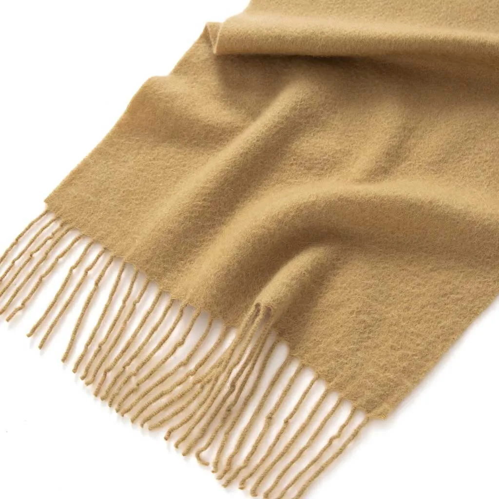 Pure Cashmere Scarf, Camel