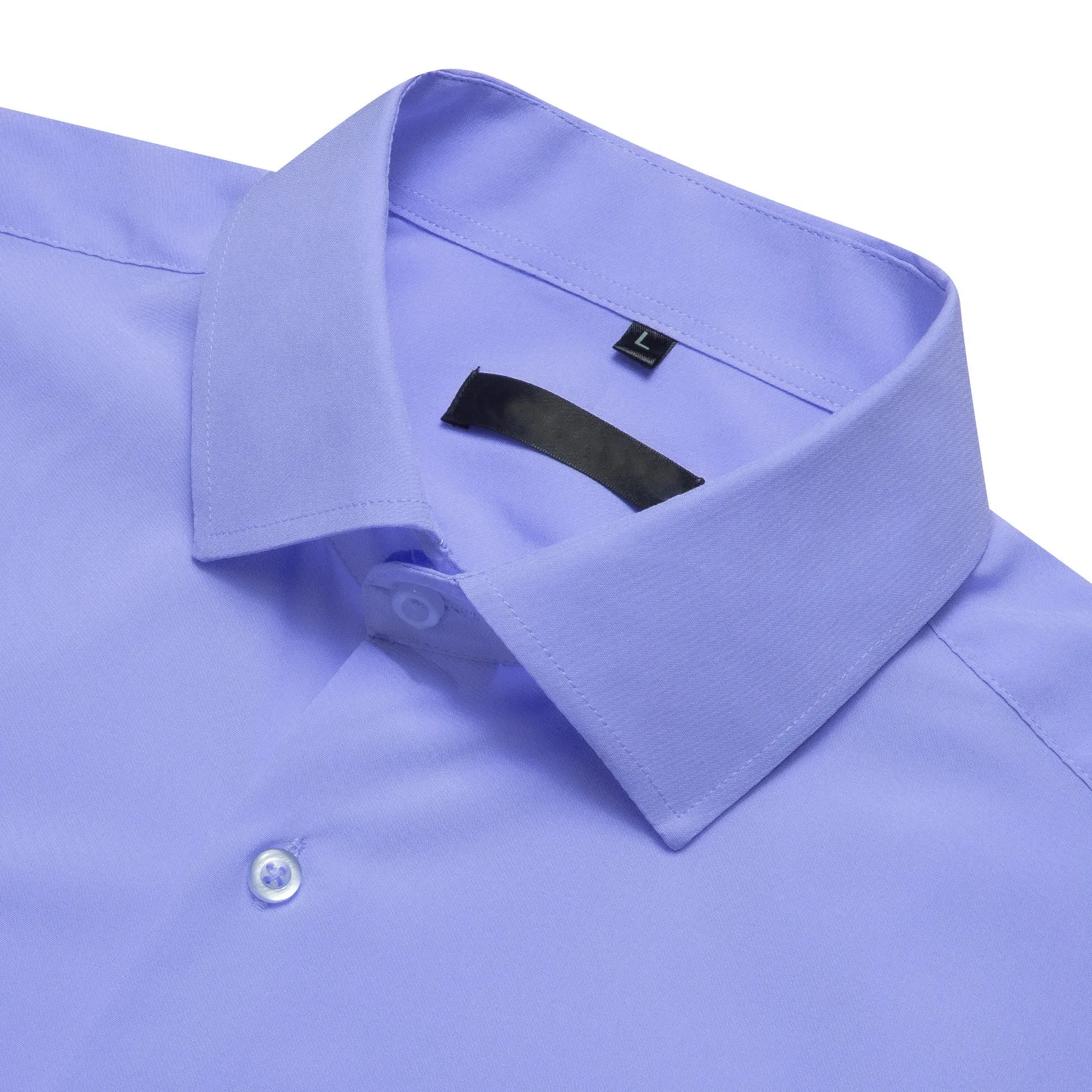 Purple Solid Silk Men's Short Sleeve Shirt