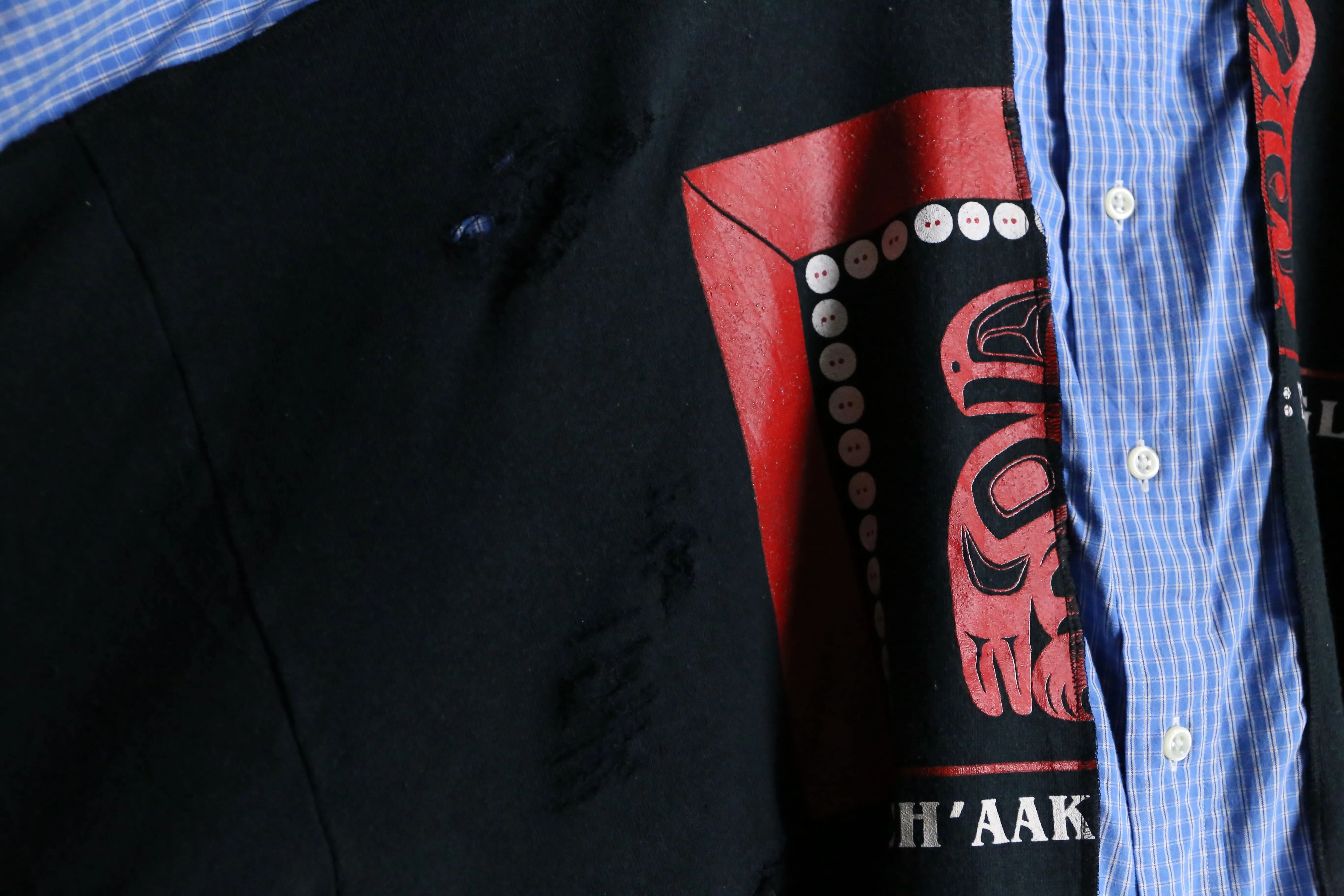 "Remake" shirt docking sweat