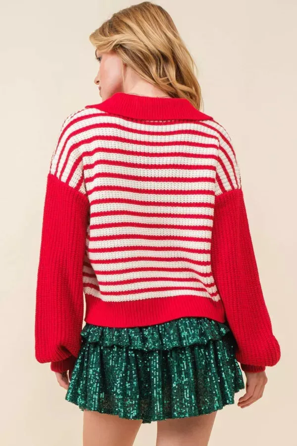 Red Striped Sweater