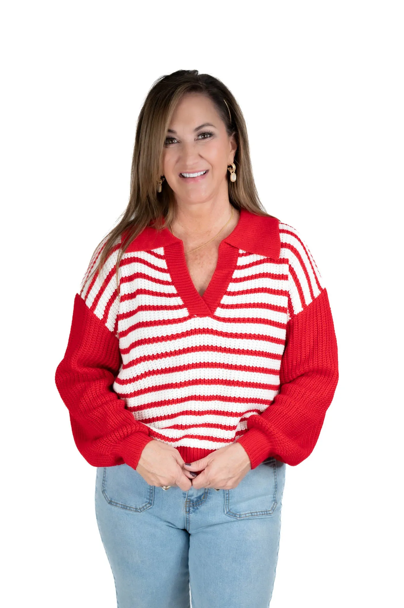 Red Striped Sweater