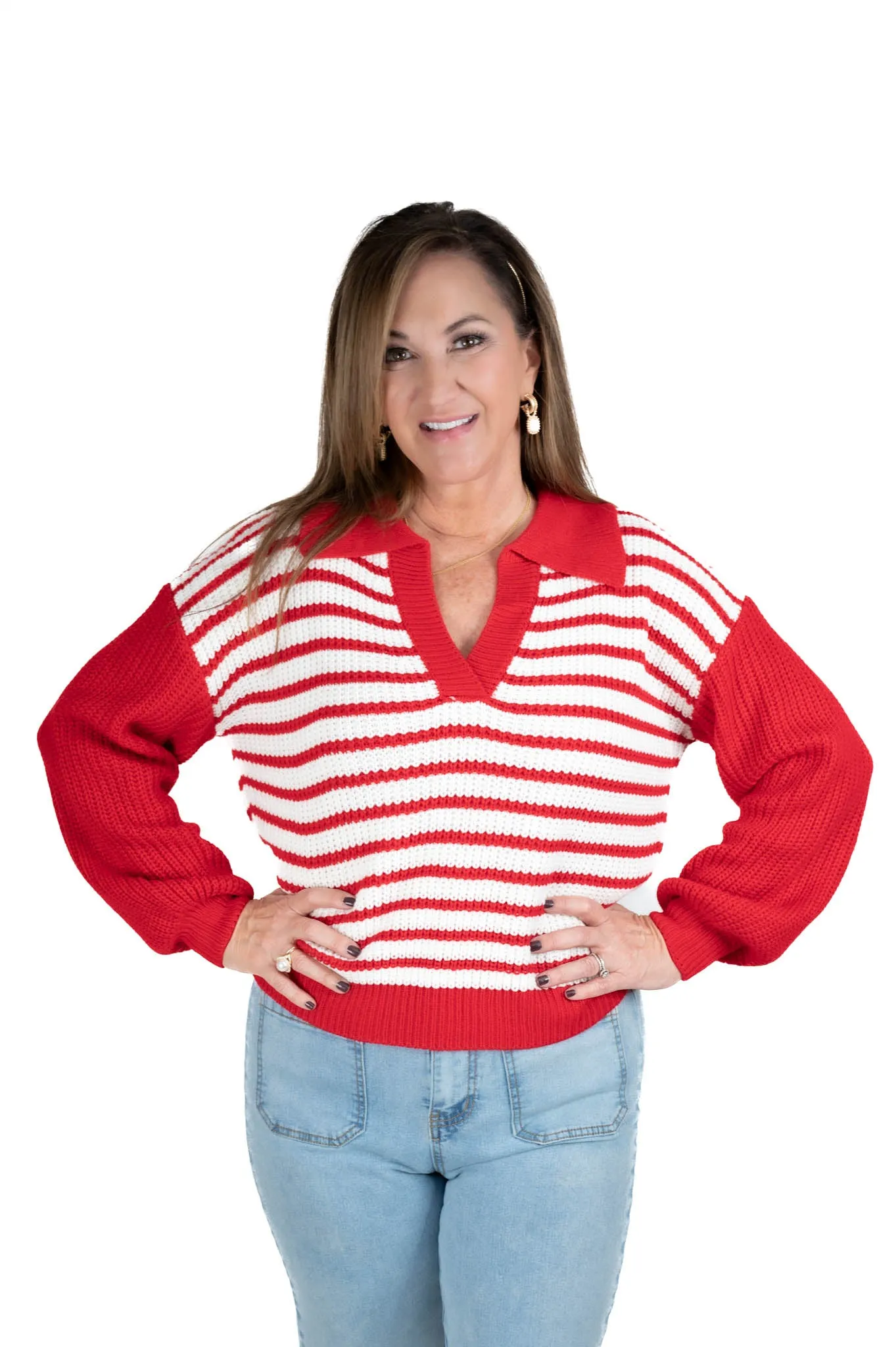 Red Striped Sweater