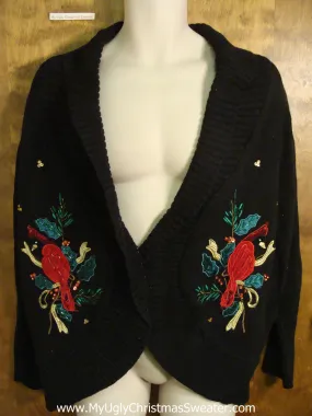 Ridiculous Holiday Sweater with Red Cardinals