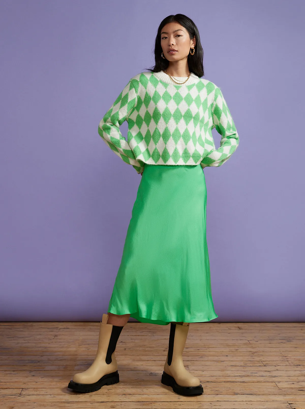 Rory Green Diamond Checker Sweater