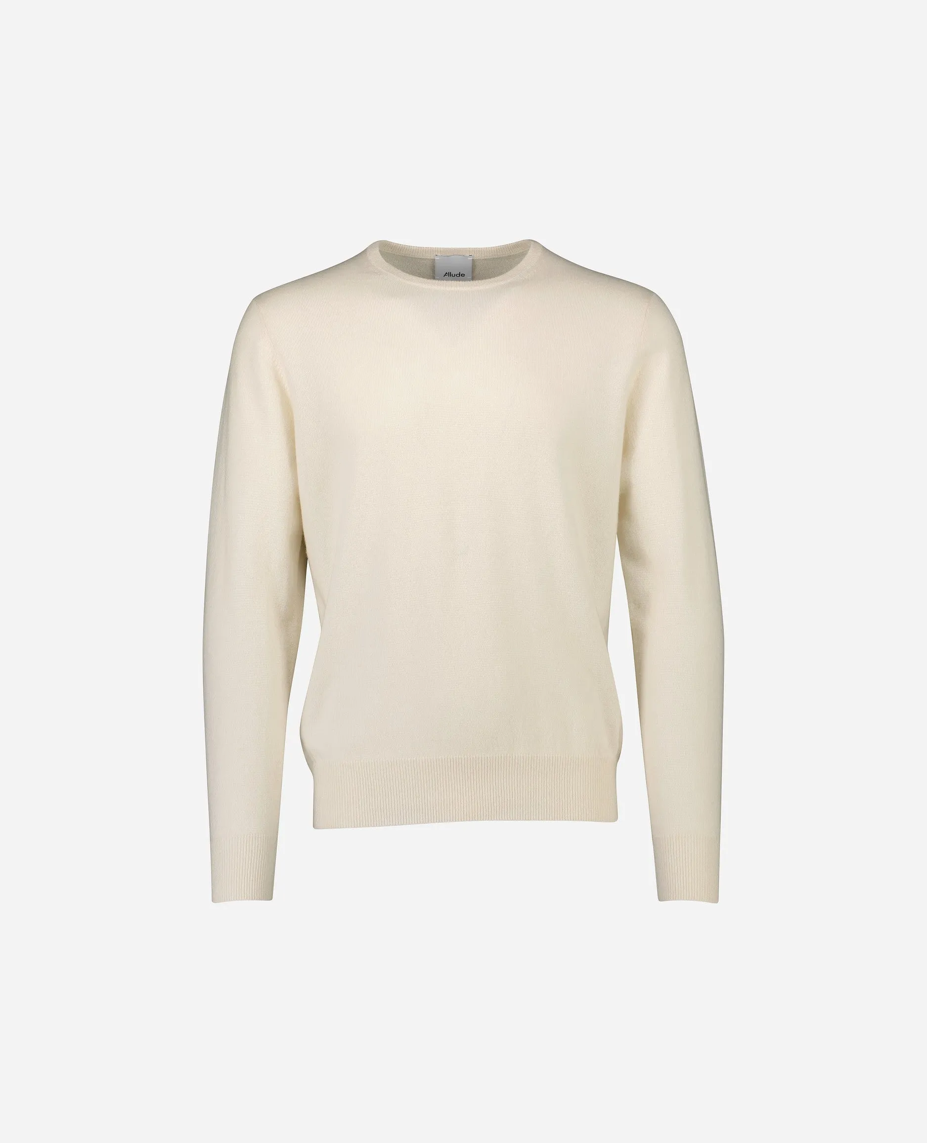 Rundhals Pullover aus Cashmere in Creme