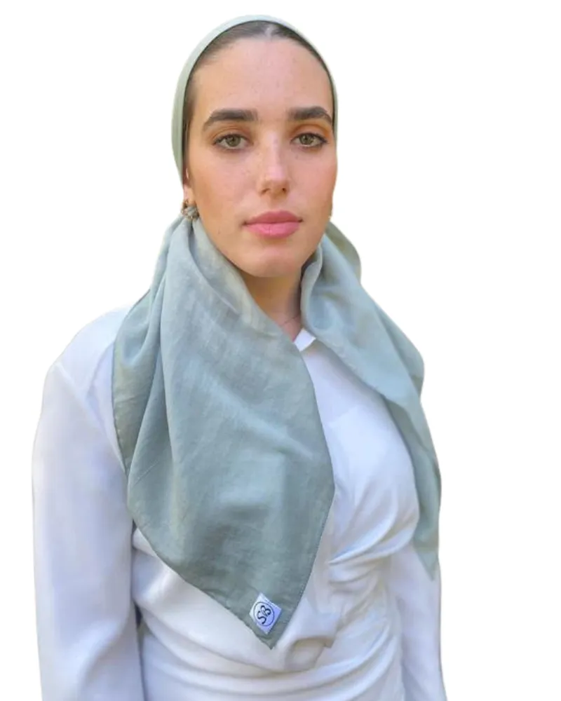 Scarf Bar Key Lime Premium Solid Square Scarf