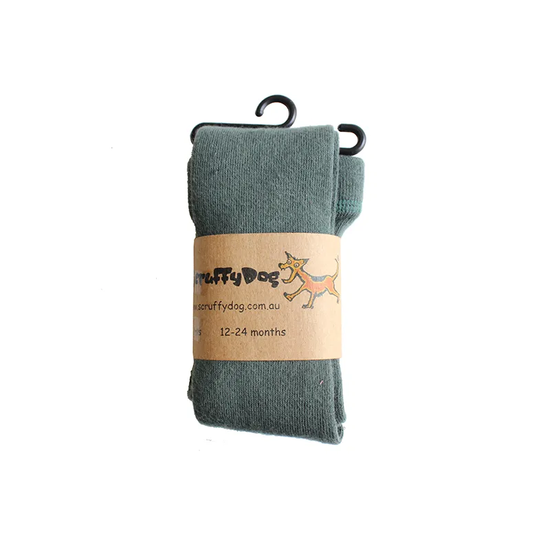 Scruffy Dog Tights - Sage Green