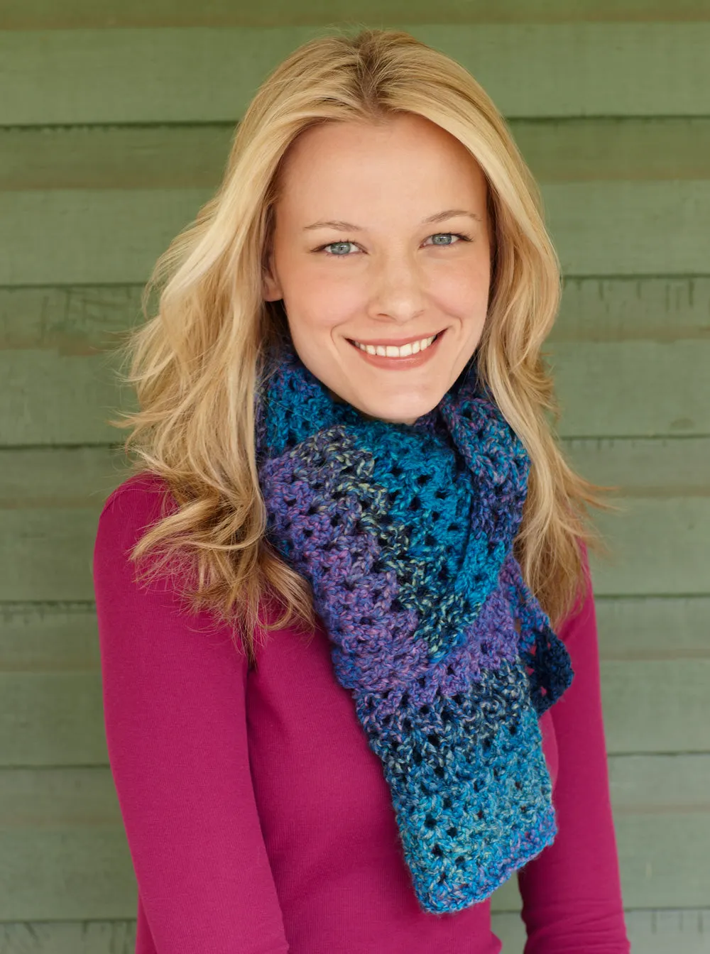 Shades of Blue Scarf Pattern (Crochet) - Version 1