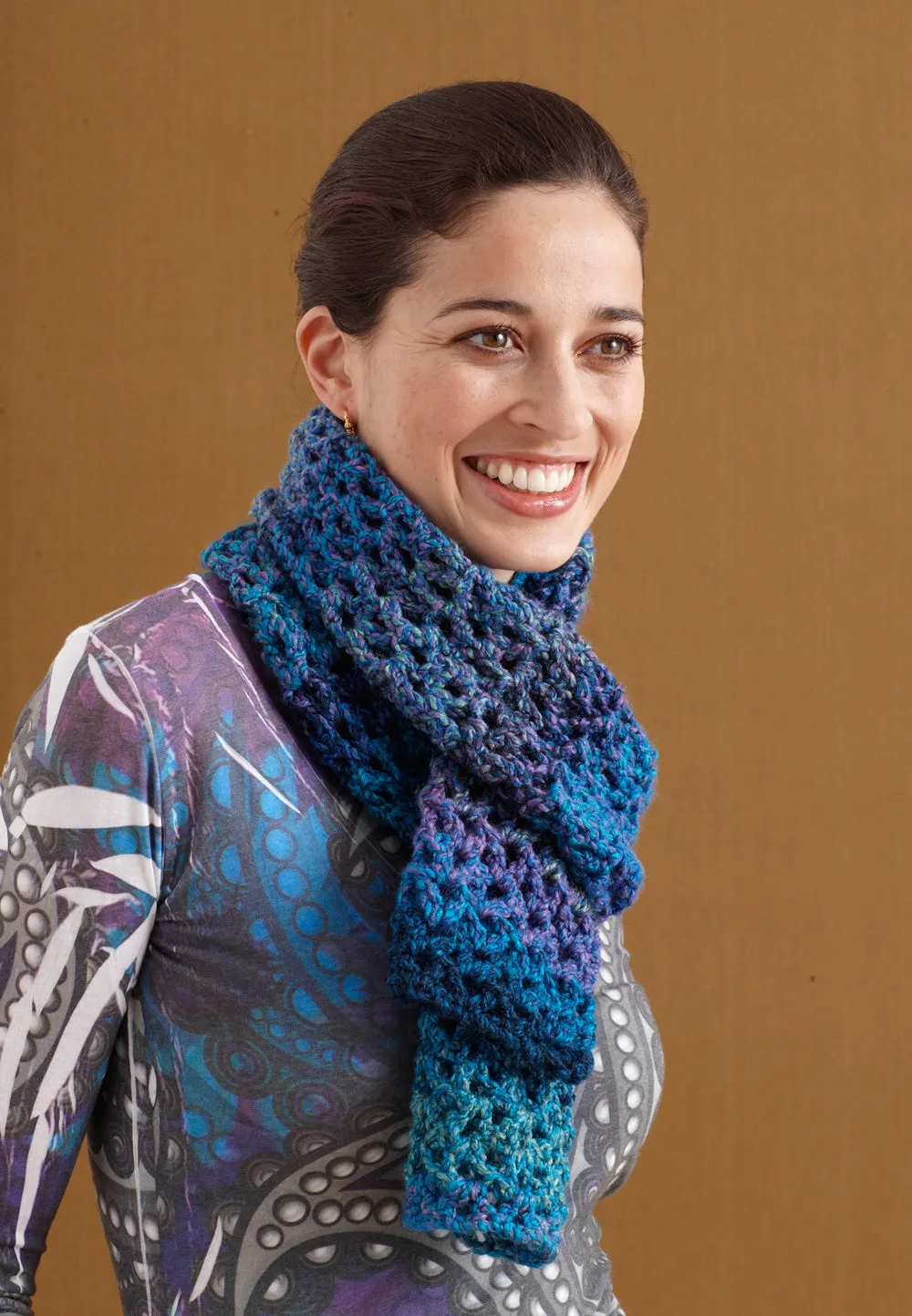 Shades of Blue Scarf Pattern (Crochet) - Version 1