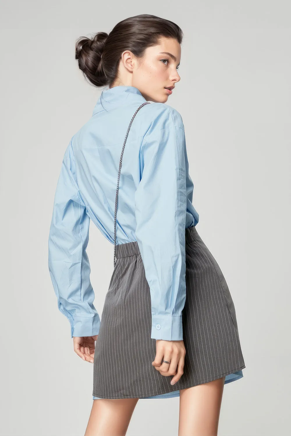 Shirt and Skirt 2-Piece Set - Blue