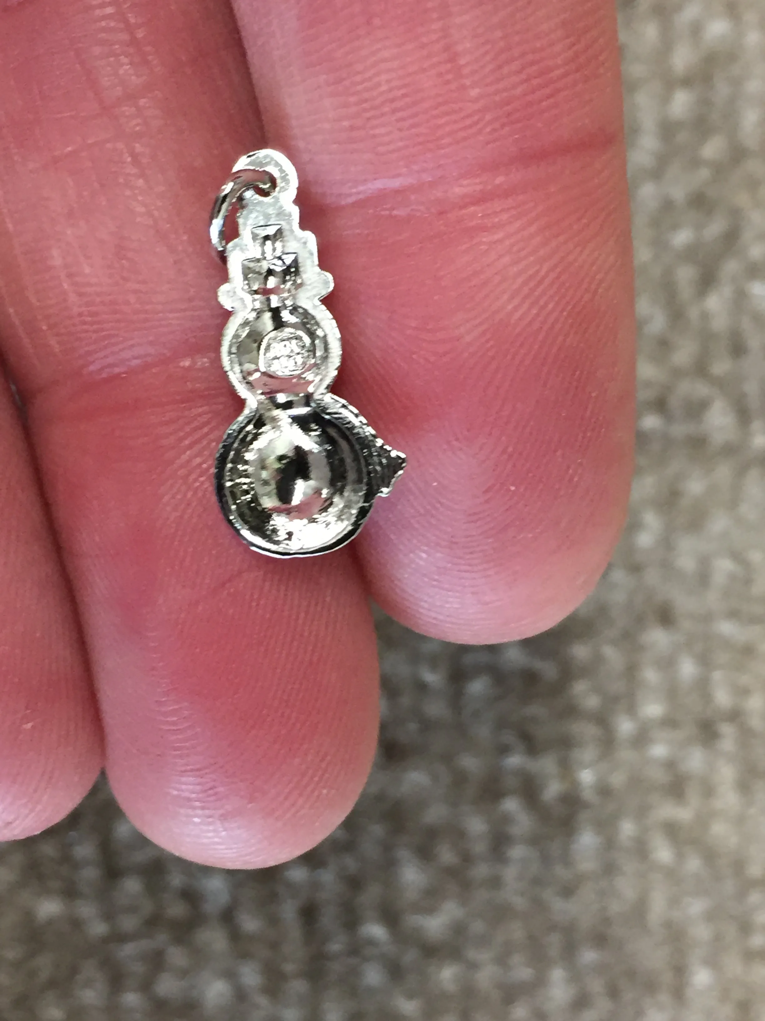 Silver Snowman Charm