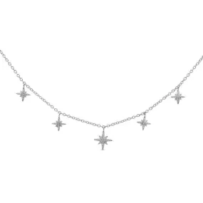 Silver Valhalla Star Charm Necklace