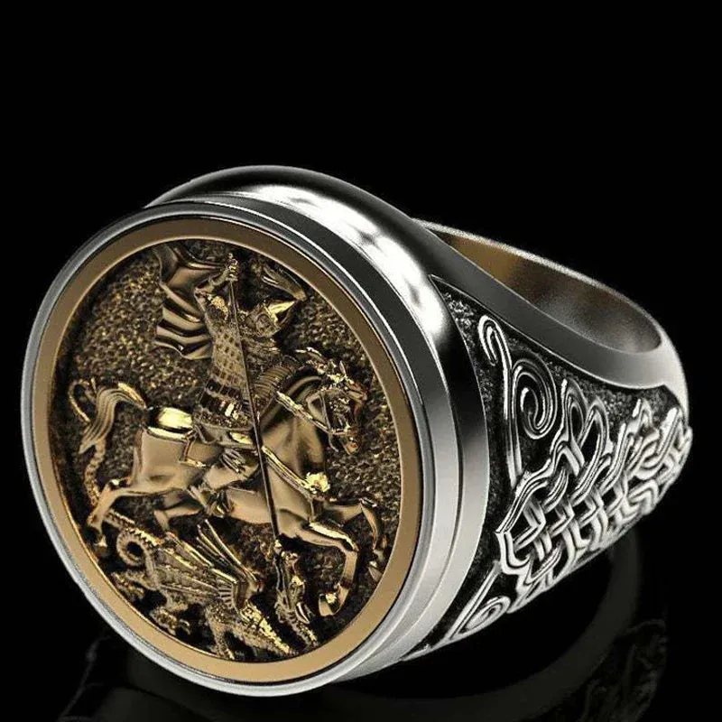 Soldier Roman Dragon Vintage Punk Ring