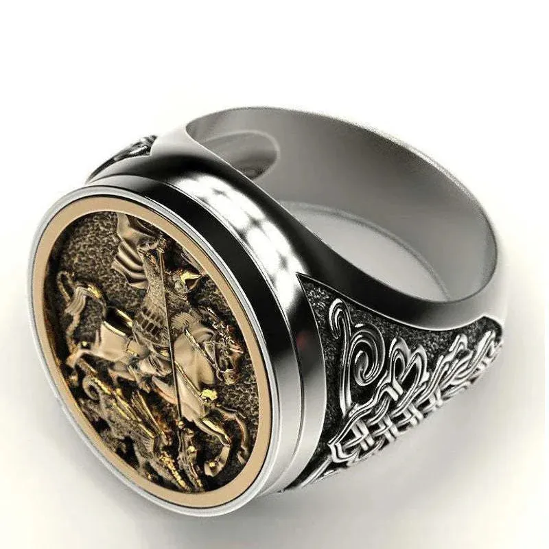 Soldier Roman Dragon Vintage Punk Ring