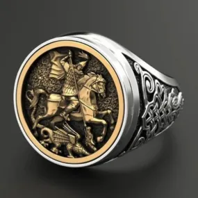 Soldier Roman Dragon Vintage Punk Ring