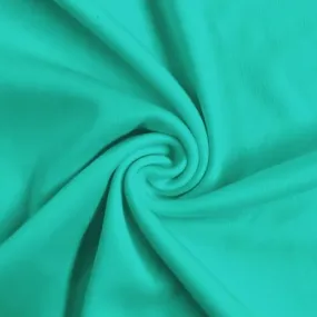 Solid Polyester Interlock Knit Fabric  / Turquoise / Sold By The Yard