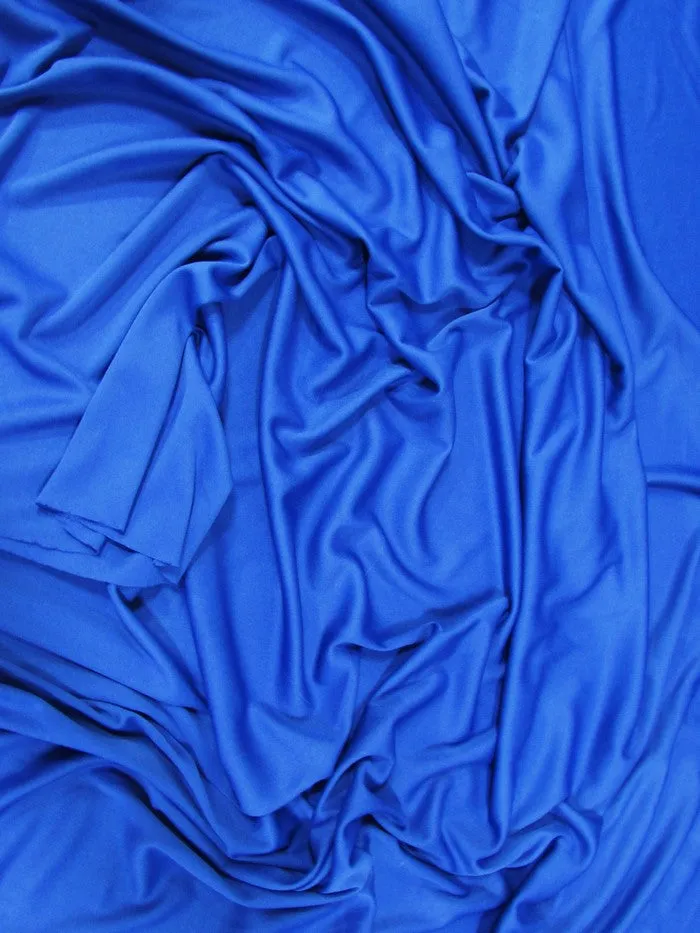 Solid Polyester Interlock Knit Fabric  / Turquoise / Sold By The Yard