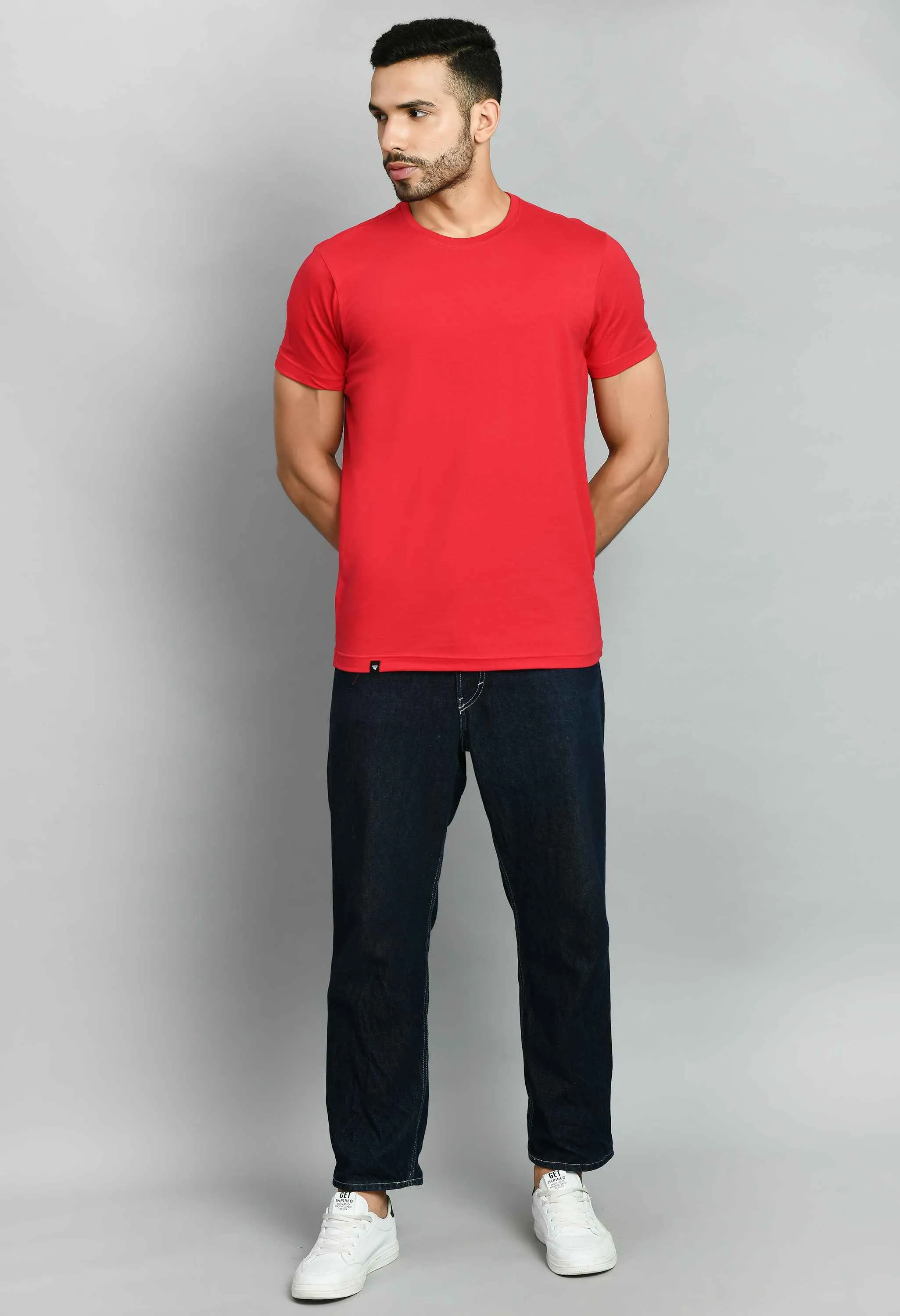 Solid Red Smart Fit T-Shirt