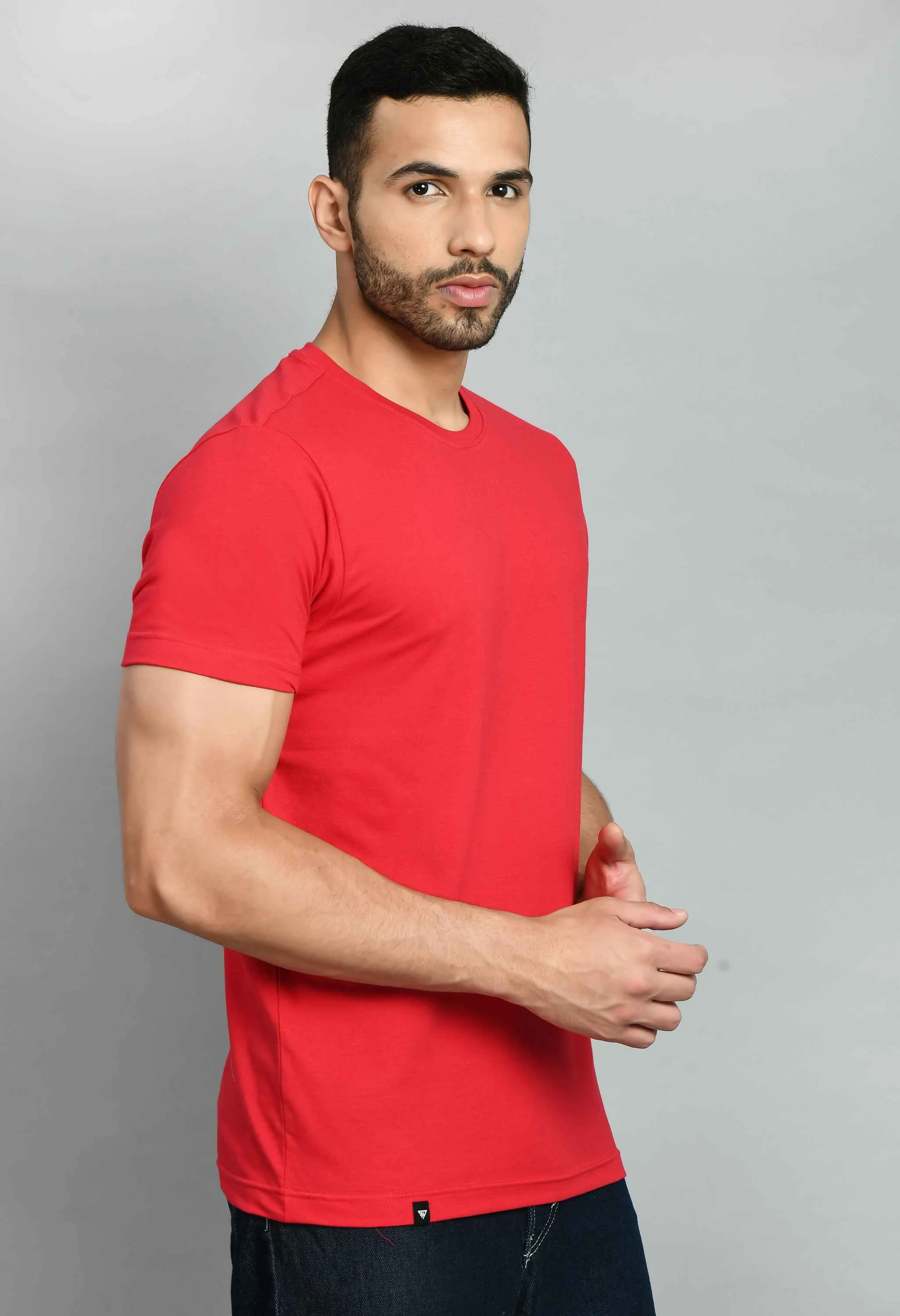 Solid Red Smart Fit T-Shirt