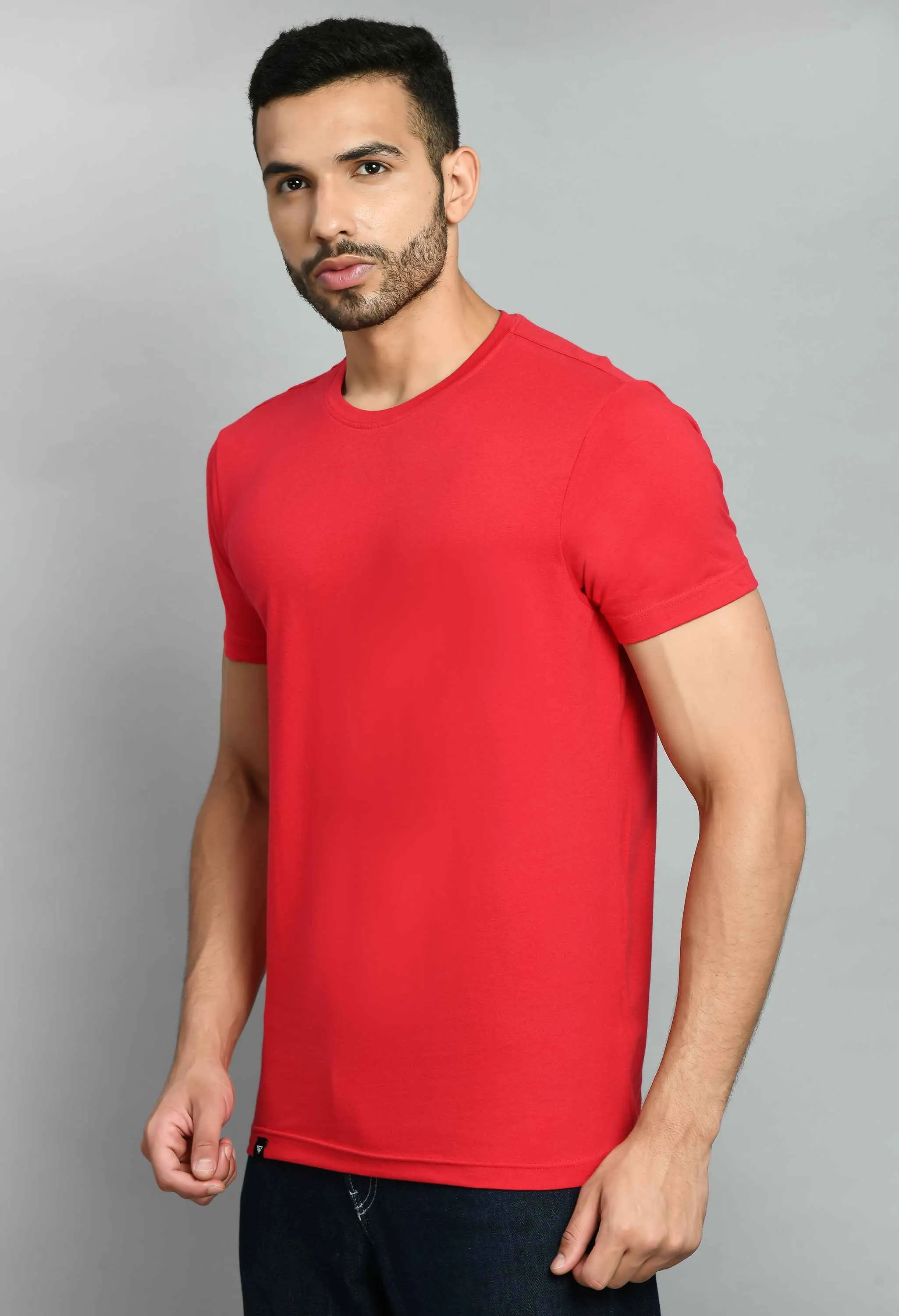 Solid Red Smart Fit T-Shirt