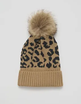 Stella   Gemma - Beanie - Camel Leopard