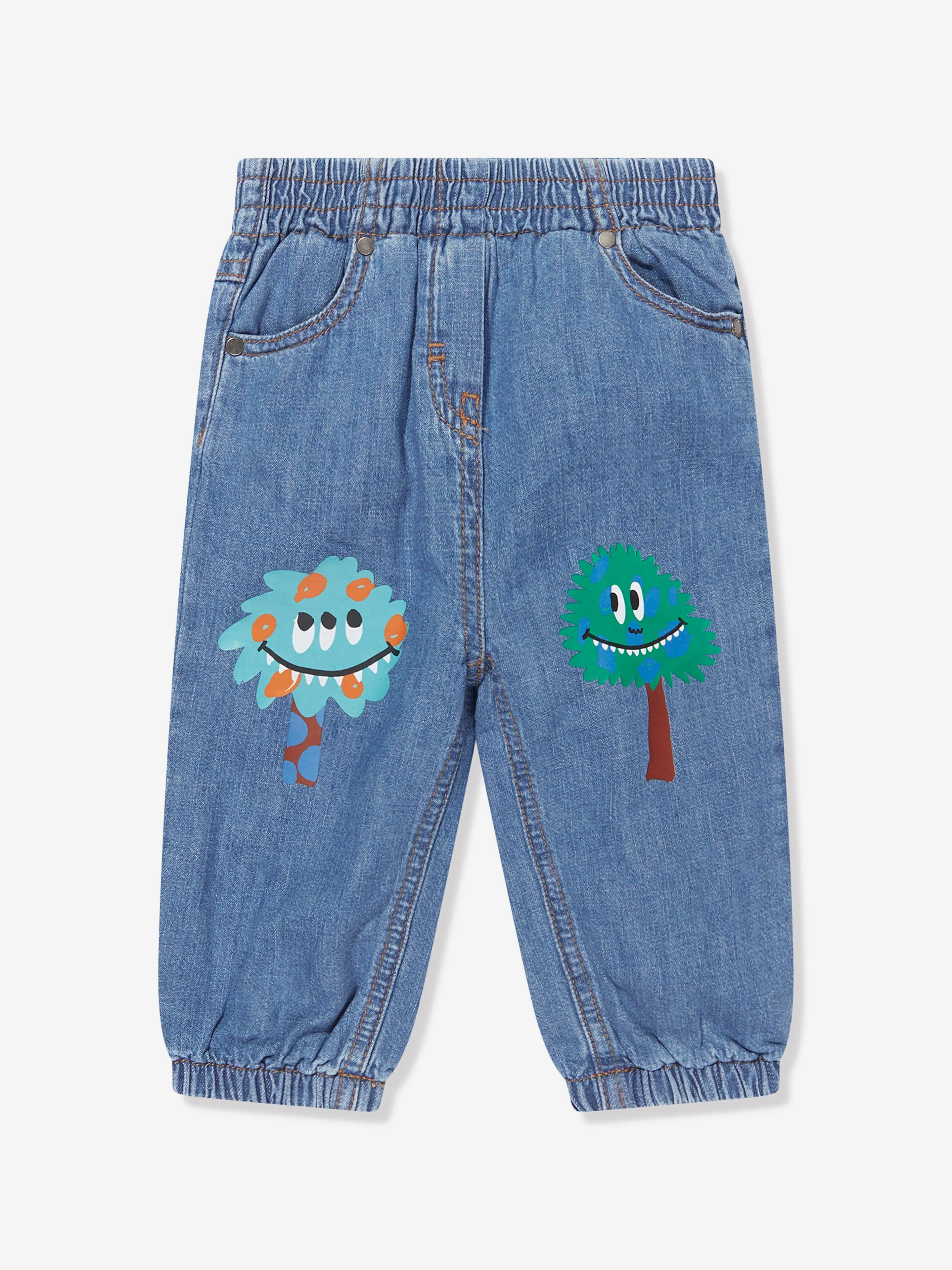 Stella McCartney Baby Boys Chambray Trousers in Blue