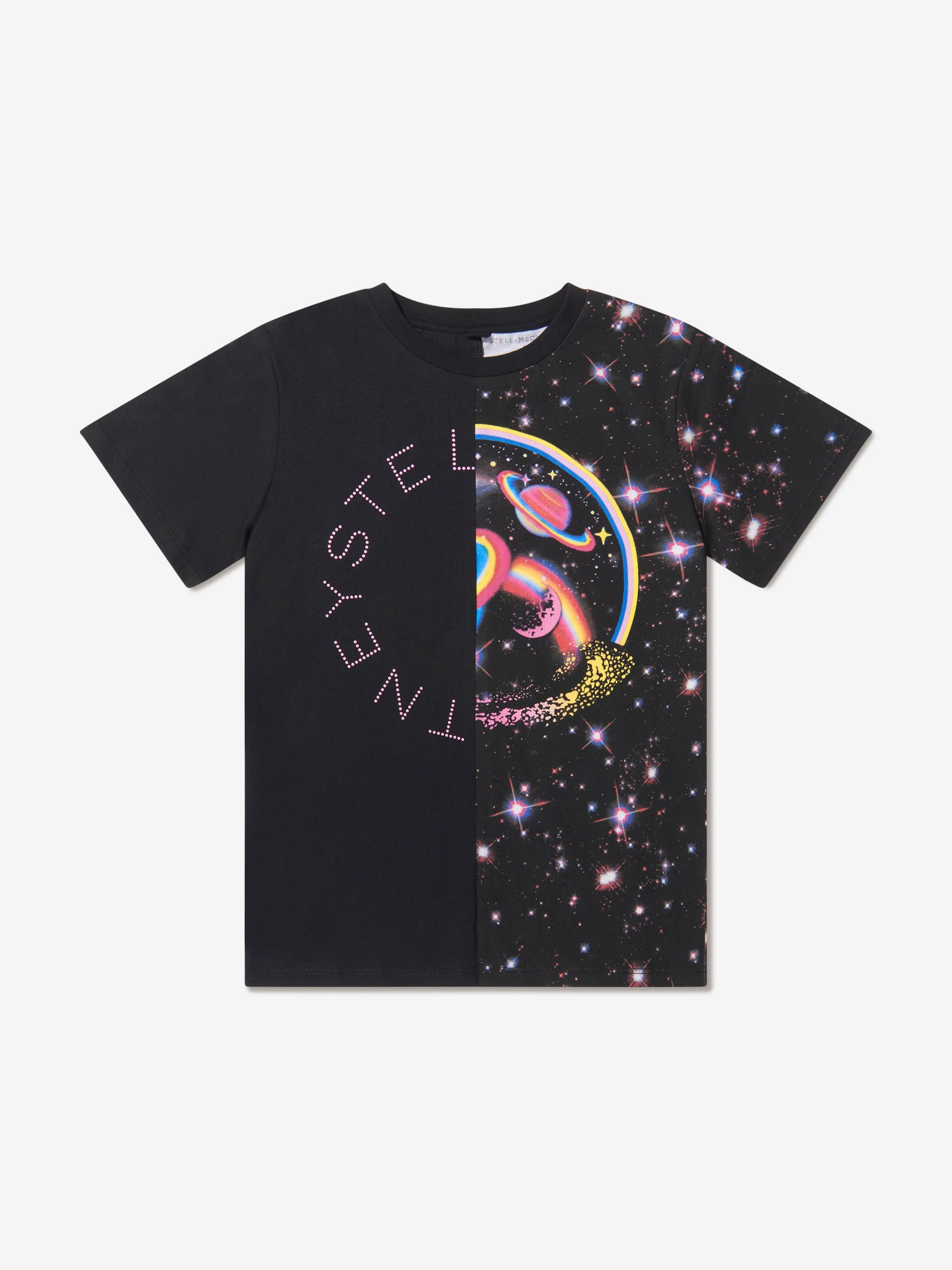 Stella McCartney Girls Galaxy Half Print T-Shirt