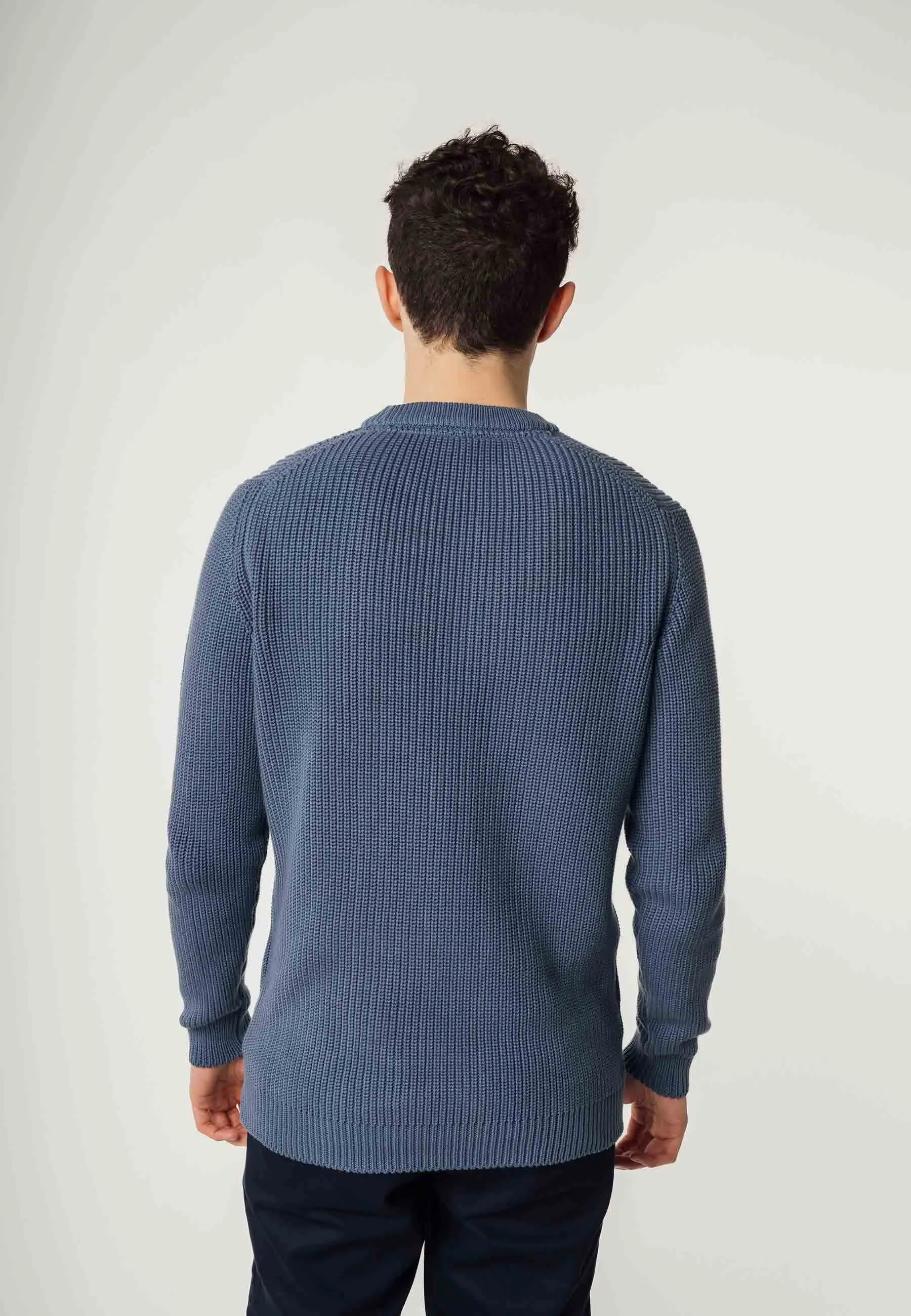 Strickpullover RAVI blue stone | MELAWEAR