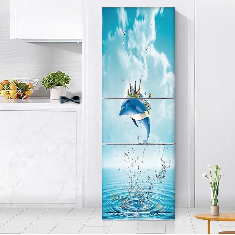 Stylish Waterproof Self-Adhesive Refrigerator Sticker