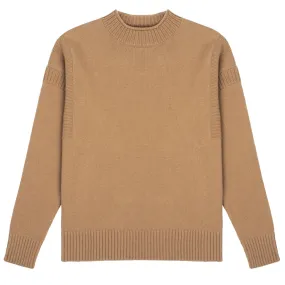 Sunspel Womens Fisherman Jumper Camel