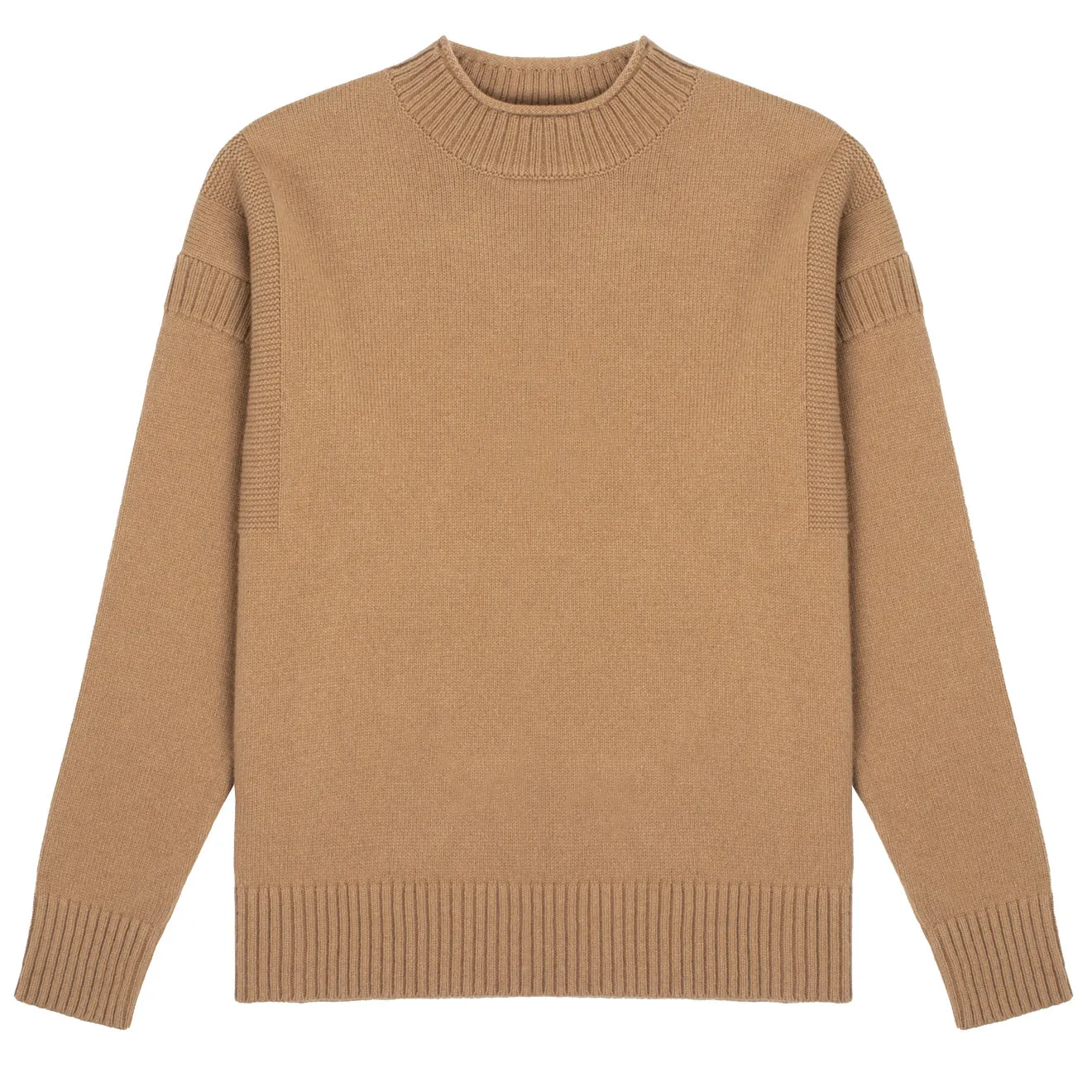 Sunspel Womens Fisherman Jumper Camel