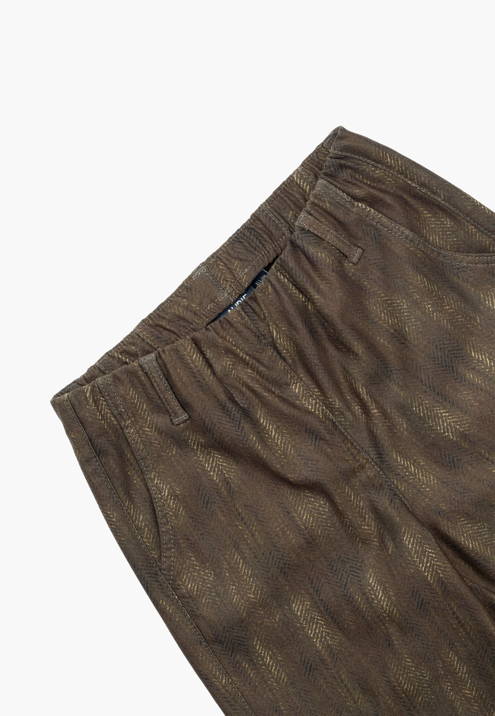 Taylor Regular - Short Length - Brown Print Brushed