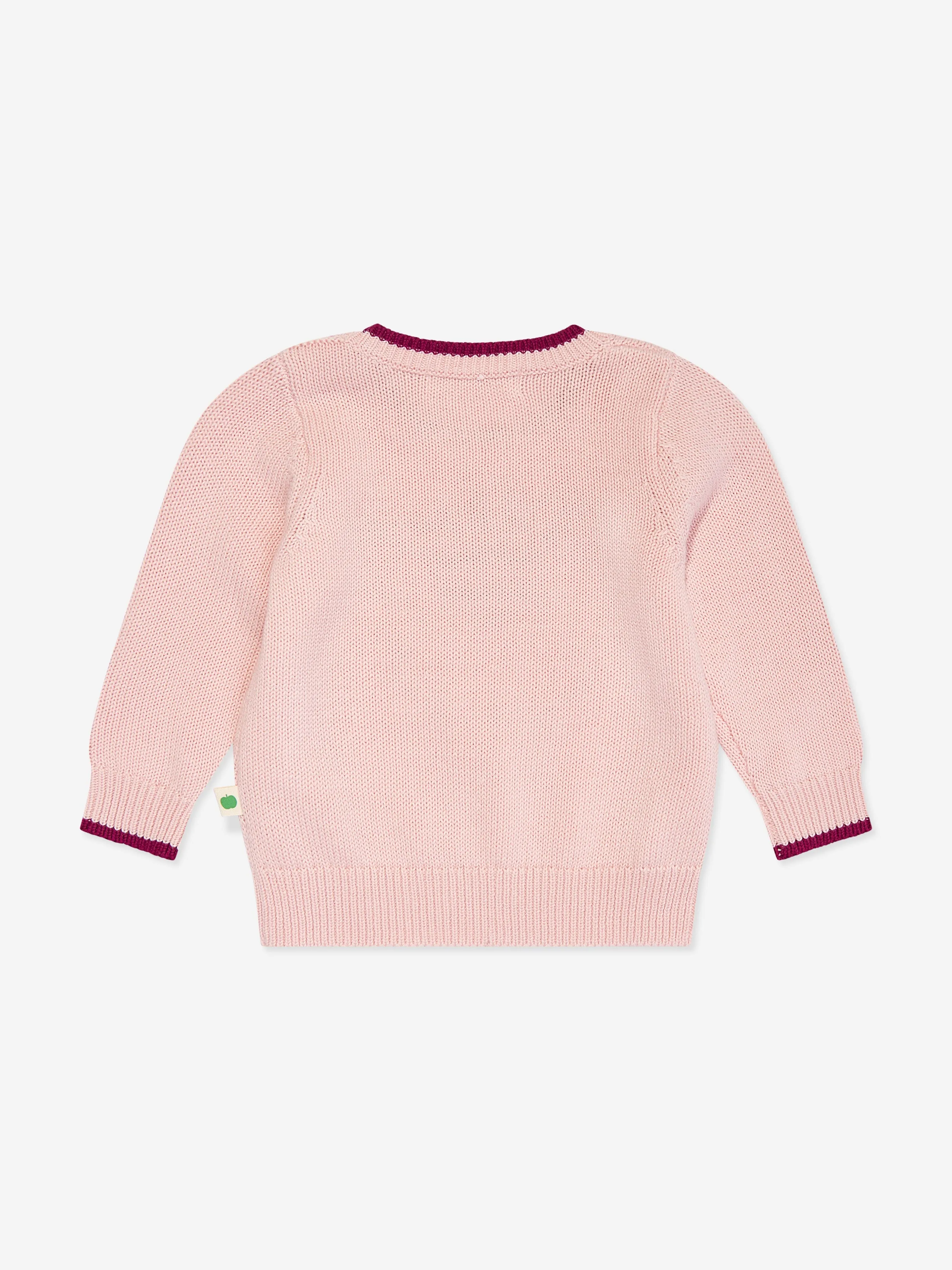 The Bonnie Mob Girls Blackberry Knit Jumper in Pink