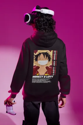 The Pirate King- Monkey D Luffy- (Double Sided Print):  Anime: WINTER HOODIES