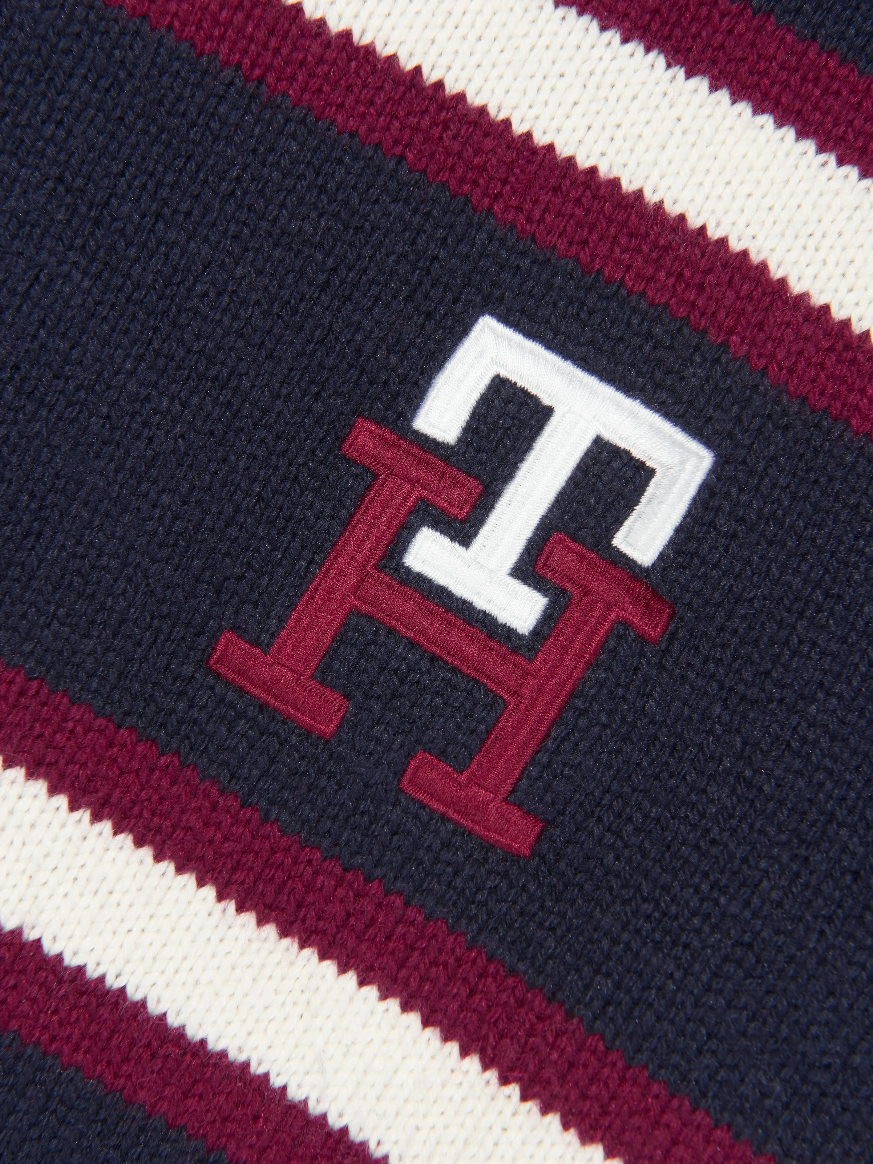 Tommy Hilfiger Boys Striped Monogam Jumper