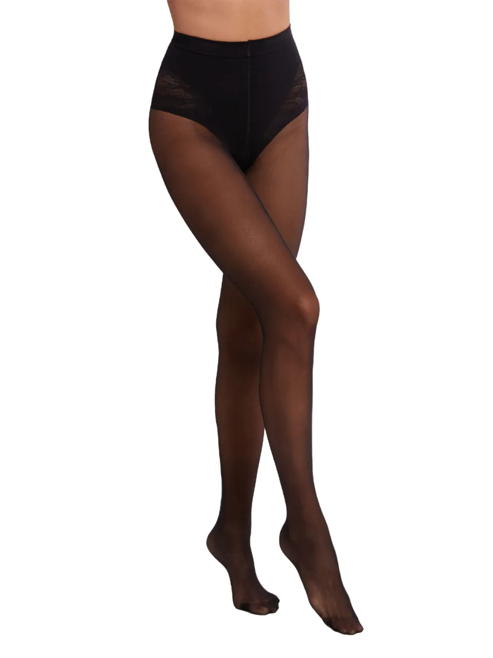 Tummy 20 Control Top Tights - Black