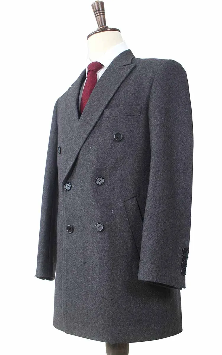 TWEED OVERCOAT GREY TWILL