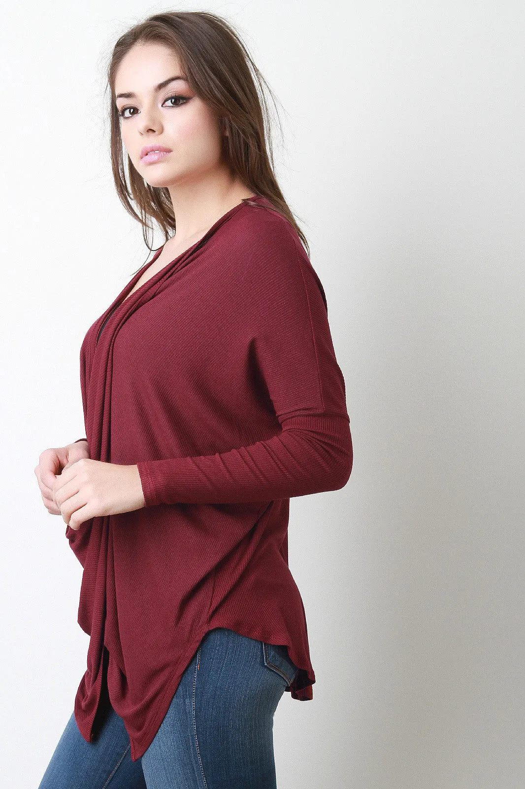 Twisted Ribbed Knit Top