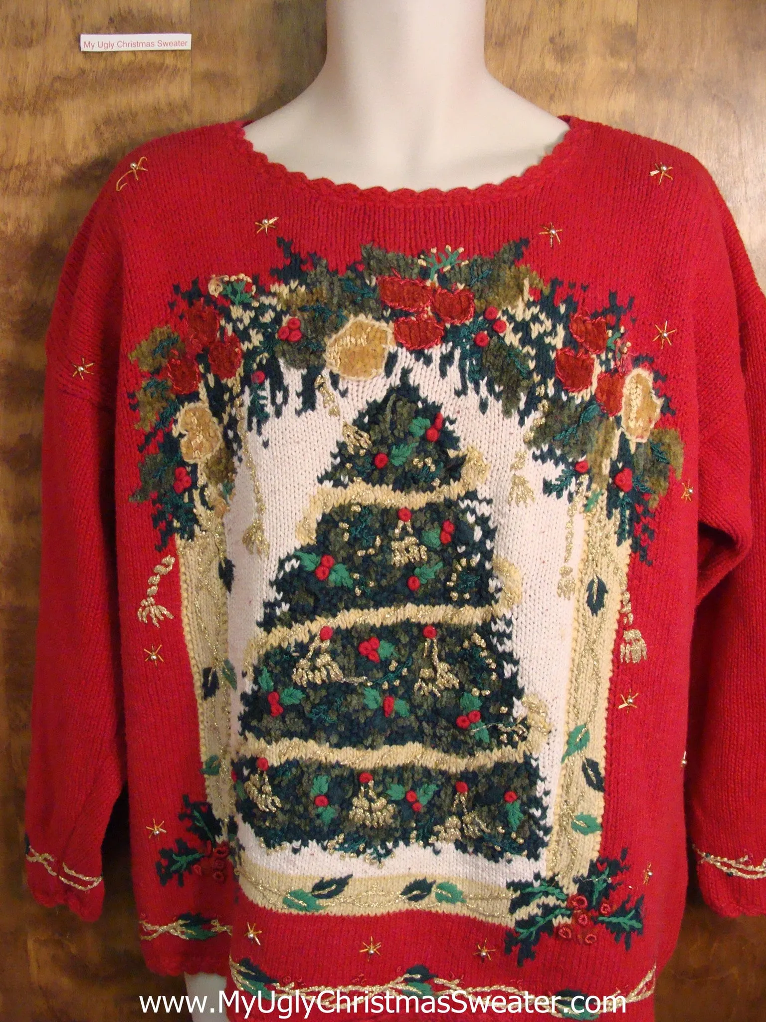 Ugly Christmas Sweater with Festive Tree