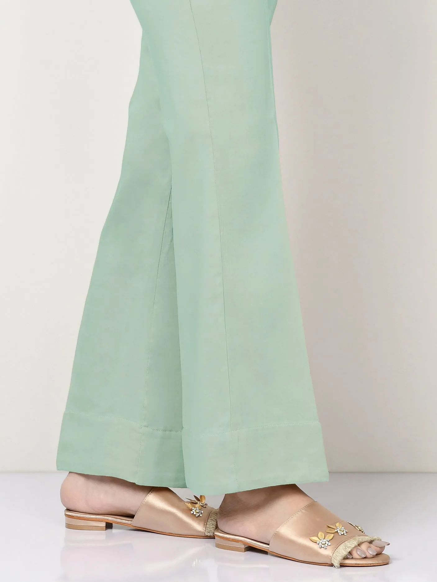 Unstitched Cambric Trouser - Mint