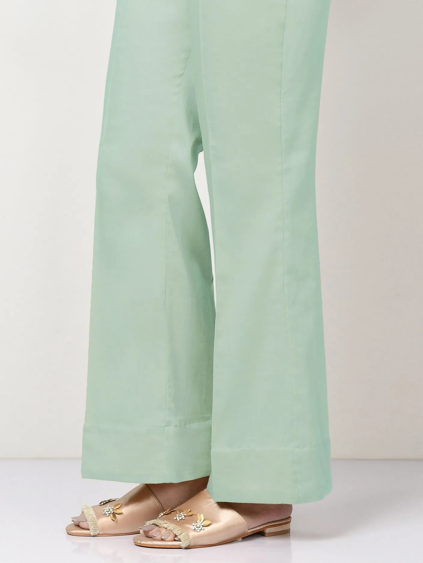 Unstitched Cambric Trouser - Mint