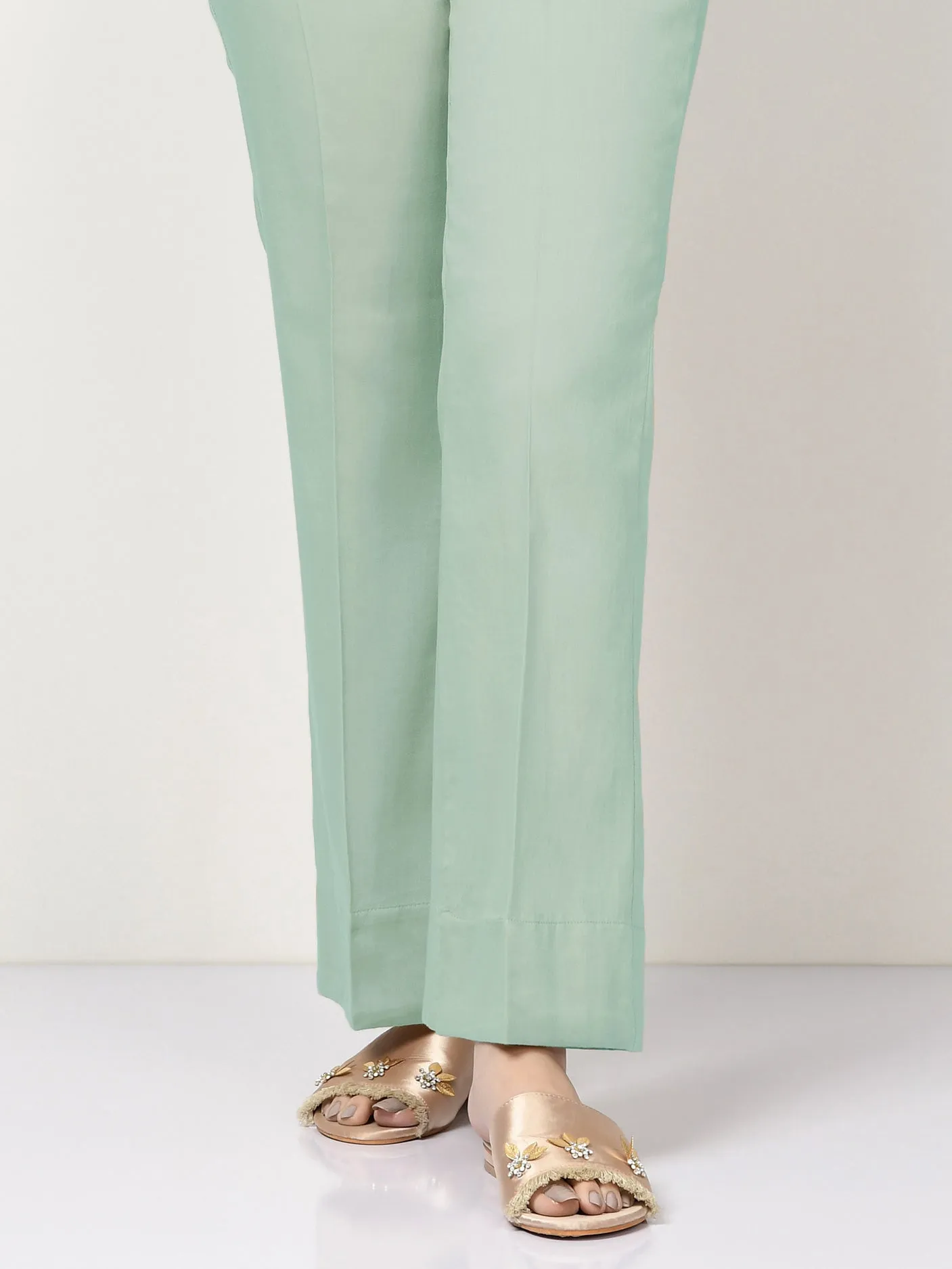 Unstitched Cambric Trouser - Mint