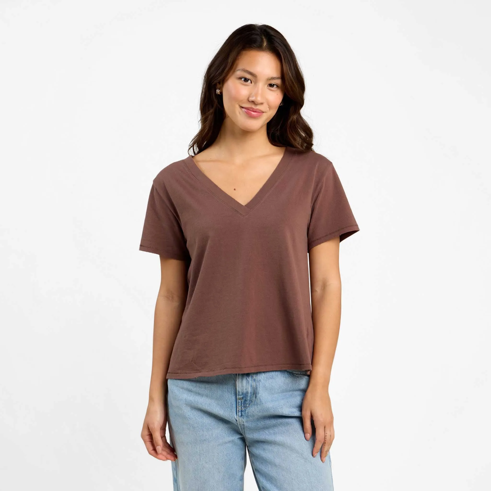 Vintage Cotton V-Neck Everyday T-Shirt