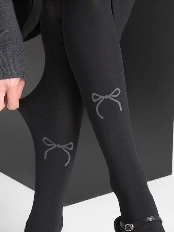 Vintage heart dot patterned autumn tights