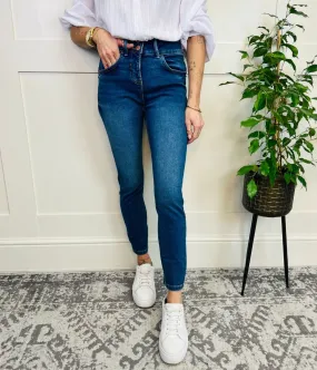 Vintage Wash Waist Enhancer Skinny Jeans