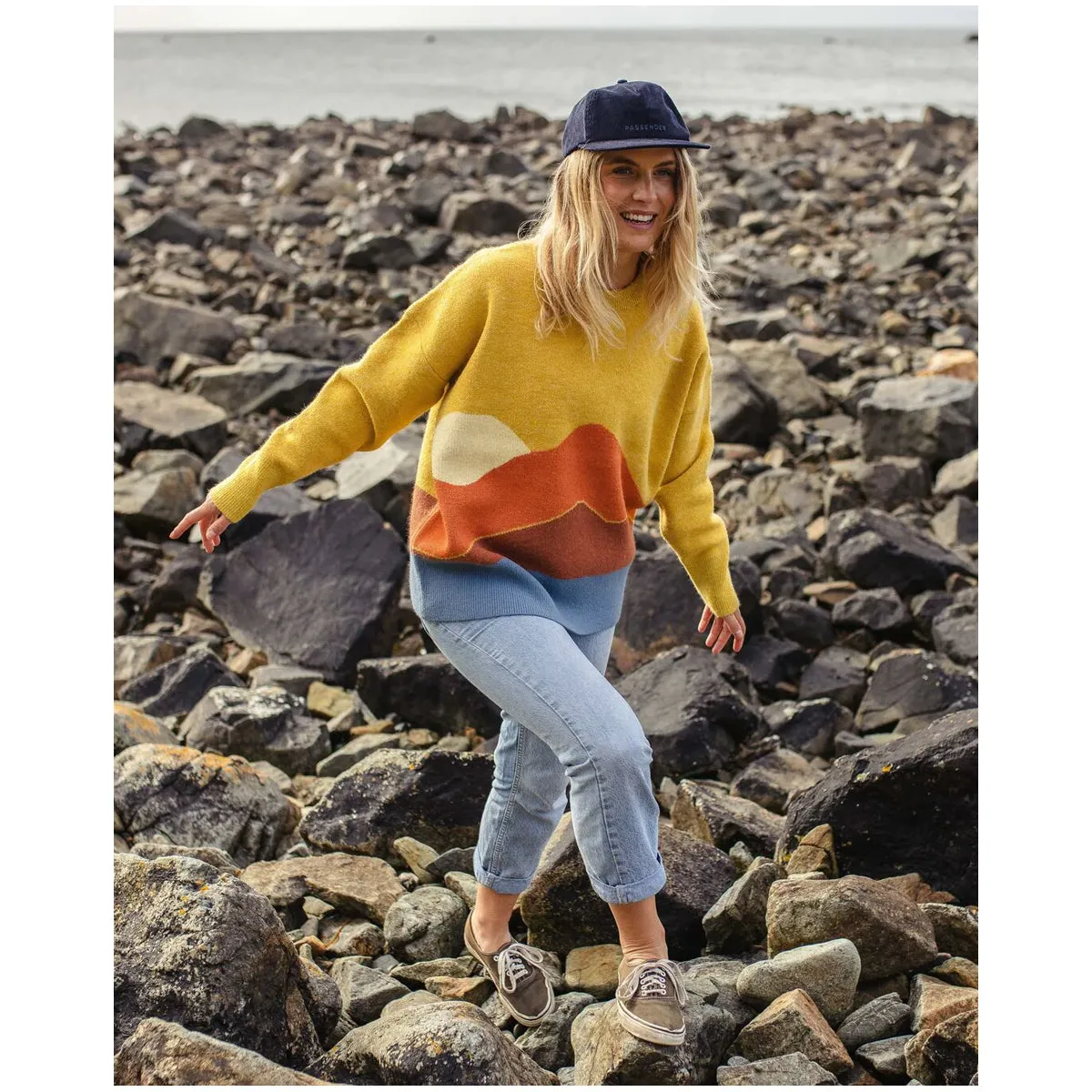 Vista Recycled Jumper - Amber Gold