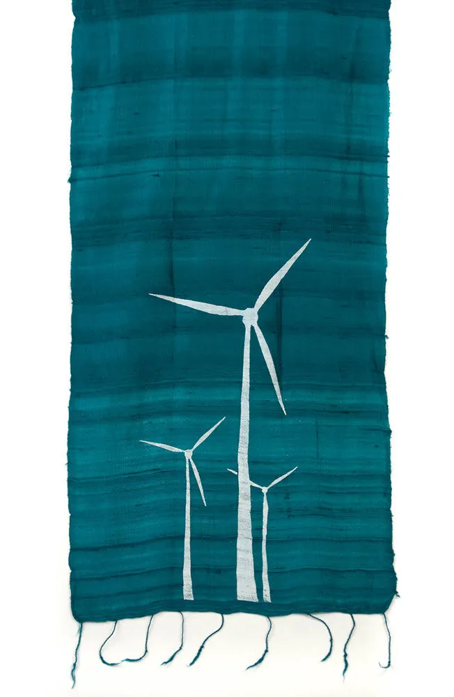 Wind Turbine Silk Scarf