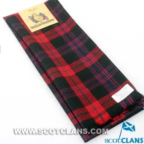 Wool Scarf in Brown Tartan