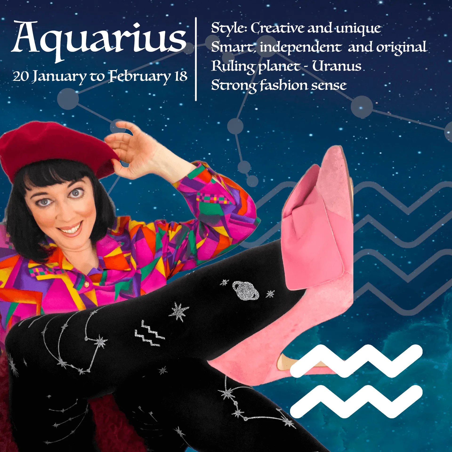 Zodiac Tights - Aquarius